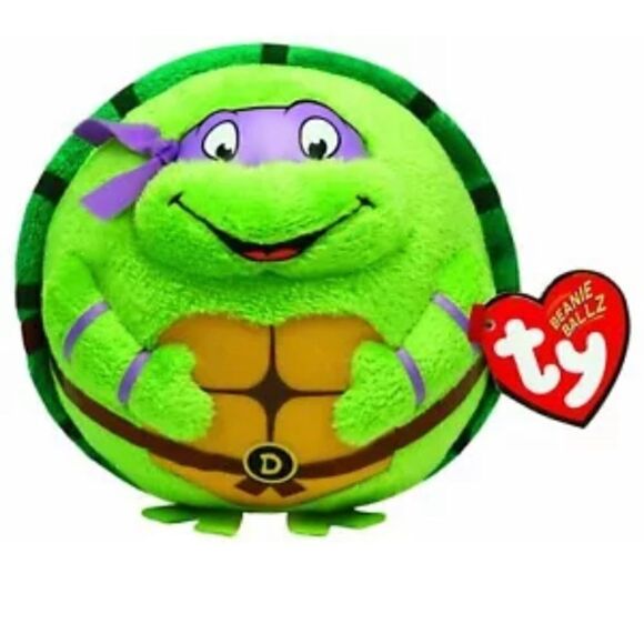TY Beanie Ballz TMNT Donatello Purple Mask - Picture 1 of 6